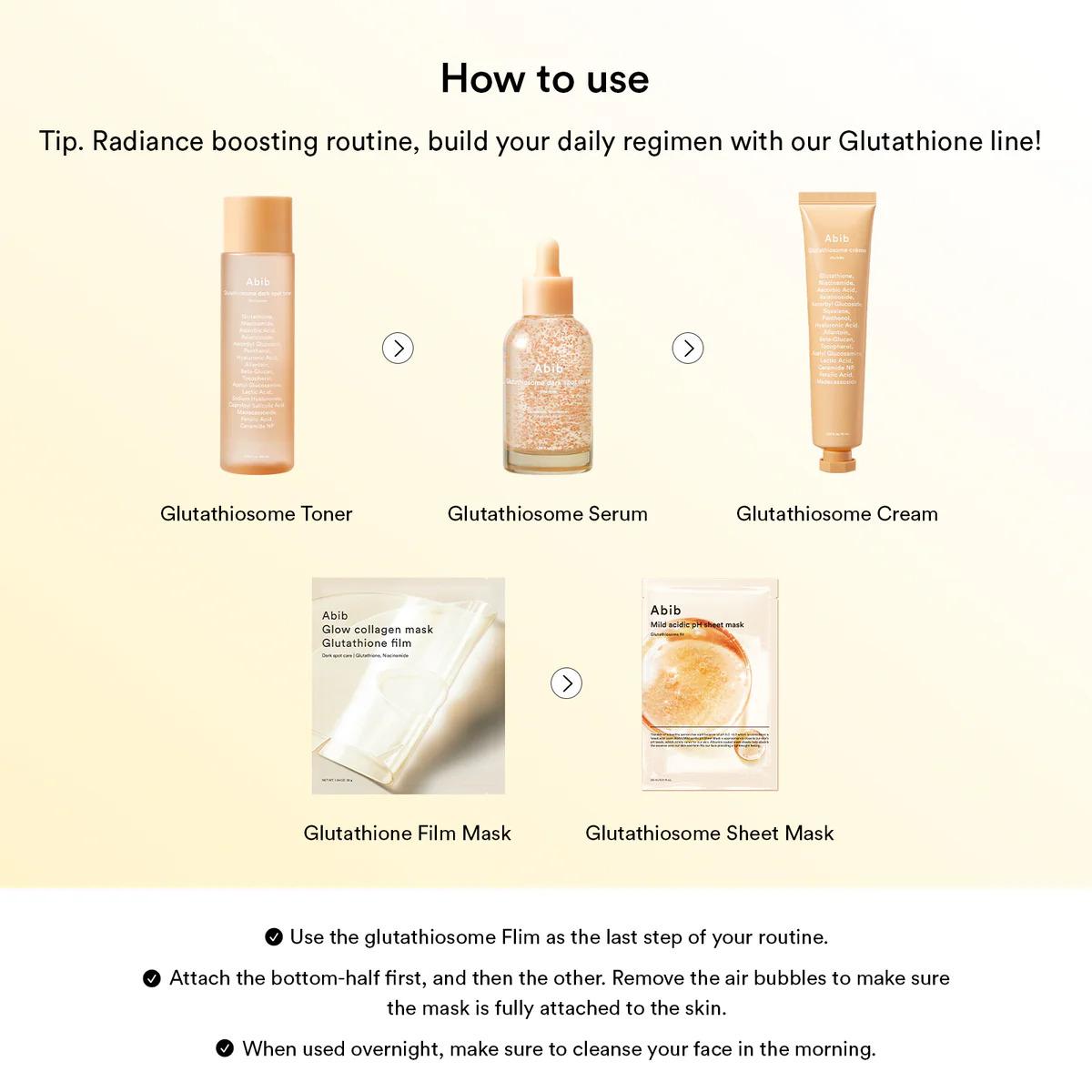 Abib Glow Collagen Mask Glutathione Film (Single Sheet)