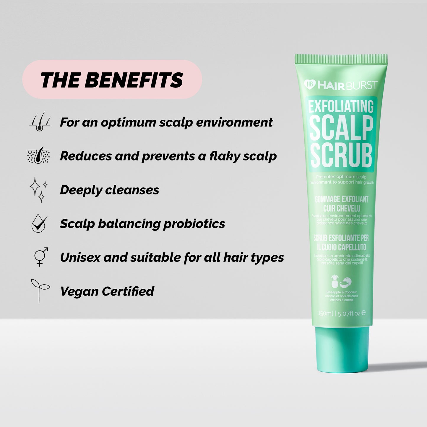 Hairburst Exfoliating Scalp Scrub 150ml (exp: Jul 2025)