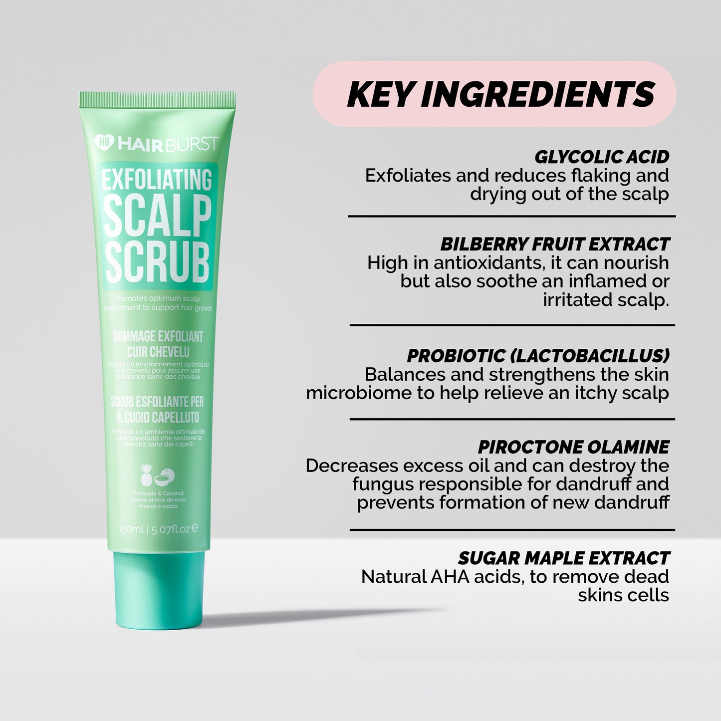 Hairburst Exfoliating Scalp Scrub 150ml (exp: Jul 2025)