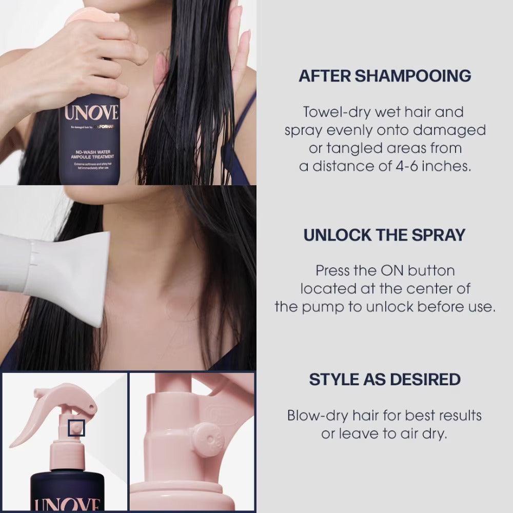 UNOVE No-Wash Water Ampoule Treatment 200ml