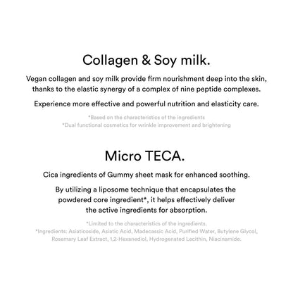 Abib Gummy Sheet Mask Collagen Milk Sticker (Single Sheet)