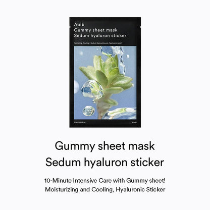 Abib Gummy Sheet Mask Sedum Hyaluron Sticker (Single Sheet)