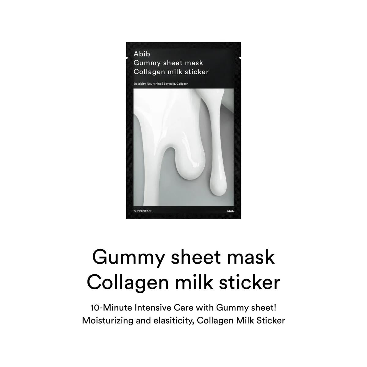 Abib Gummy Sheet Mask Collagen Milk Sticker (Single Sheet)