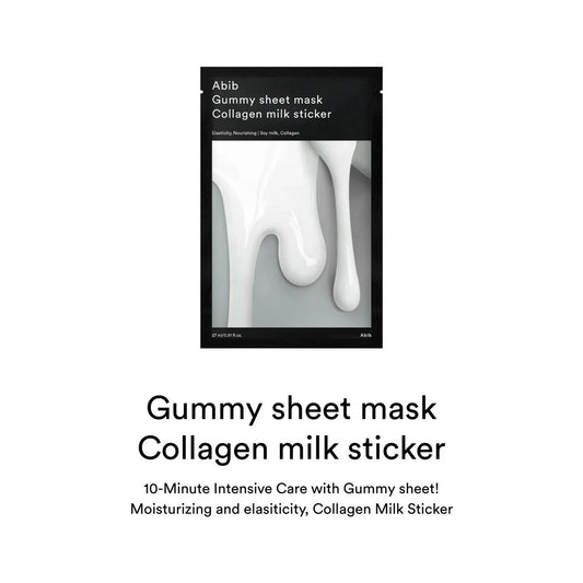 Abib Gummy Sheet Mask Collagen Milk Sticker (Single Sheet)