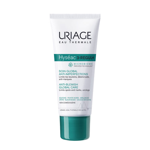 Uriage Hyseac 3-Regul + 40ml Limits Excess Sebum, Eliminate Blackhead for Oily to Combination Skin