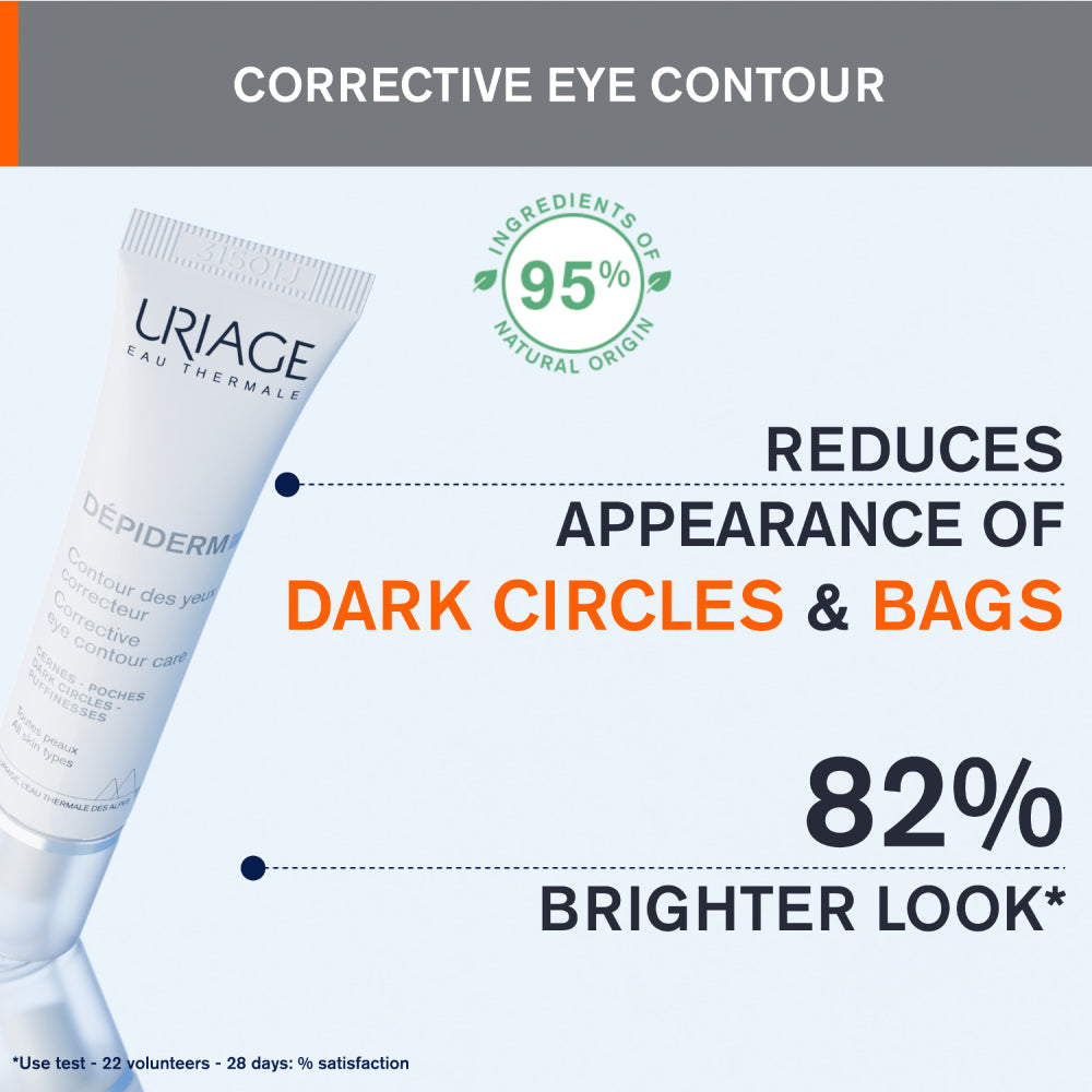 Uriage Depiderm Corrective Eye Contour Care 15ml for Dark Circles, Puffiness