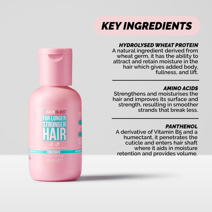 Hairburst Mini Conditioner for Longer, Stronger Hair 60ml- Long Expiry