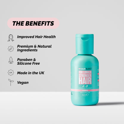 Hairburst Mini Shampoo for Longer, Stronger Hair 60ml- Long Expiry