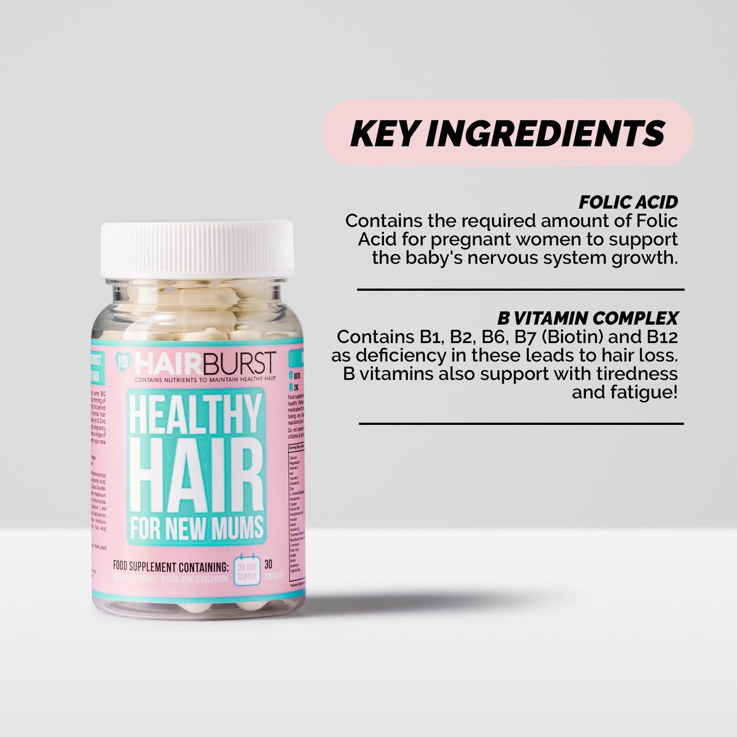 Hairburst NewMums Hair Vitamins (30 capsules- Long Expiry