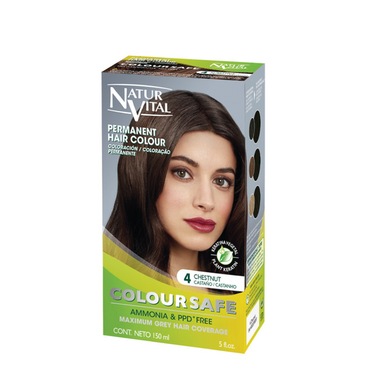 NaturVital ColourSafe Permanent Hair Dye - Chestnut (4)