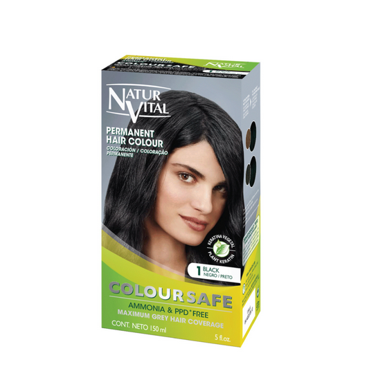 NaturVital ColourSafe Permanent Hair Dye - Black (1)